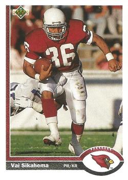 Vai Sikahema Phoenix Cardinals 1991 Upper Deck NFL #114